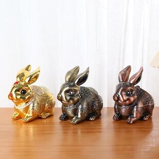 欧式家烟灰缸可爱创意865性金防属摔防风个带盖防飞灰生肖用兔大