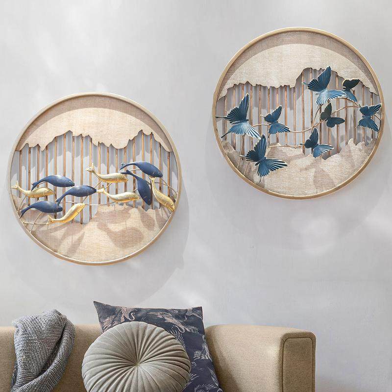 中式创意铁20SM1001艺鱼装饰壁挂件沙发客厅室餐卧走道新背景厅墙,家居饰品,壁饰,淘宝优惠券,粉丝福利购,淘宝优惠卷