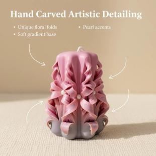 人香节薰蜡烛手工雕情刻雕花348蜡烛家居摆件纪念品新婚礼物氛围