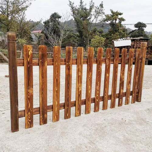 庭栏院园艺装围饰实木栅栏碳防腐木栅木篱笆防化腐木栏栅花园栏草