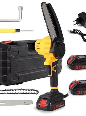 8寸有刷充电式电链锯修枝锯无线伐电59737木园果修剪锂锯锯手持塑