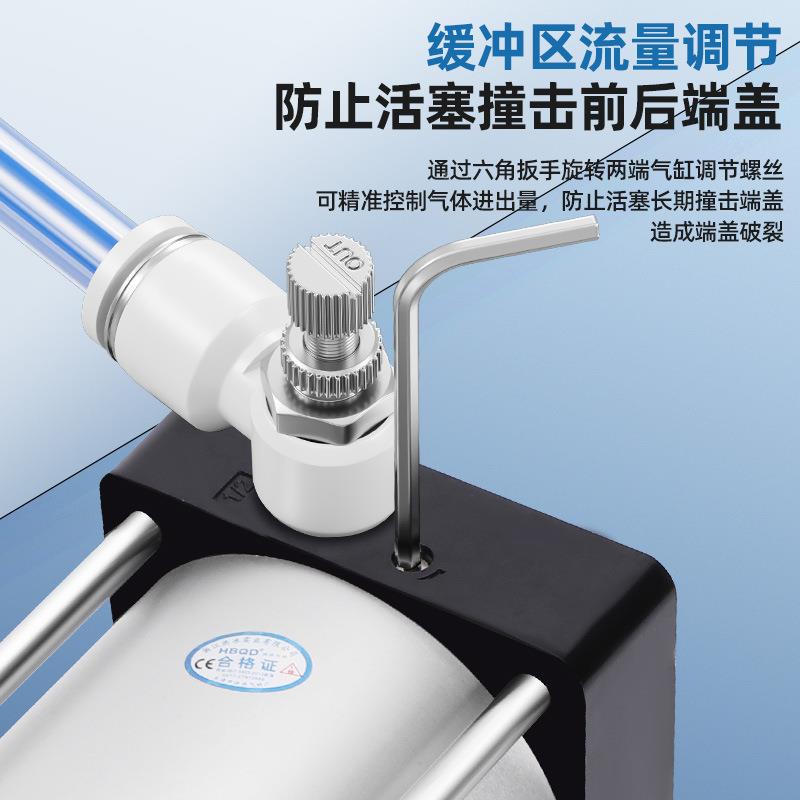小型气大可动SC缸径铝合金准调行程标气缸气SC125*16动元件生产