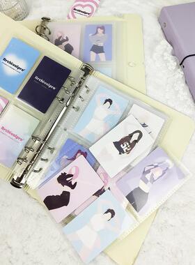 卡RIN475GNOTE爱豆专追小卡收纳册活页自制3寸4宫格6孔夹星辑册