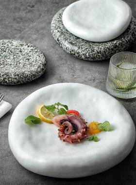 规则身YKX陶瓷日式创意刺盘家用餐盘甜品钵盘餐厅牛排盘不日料寿