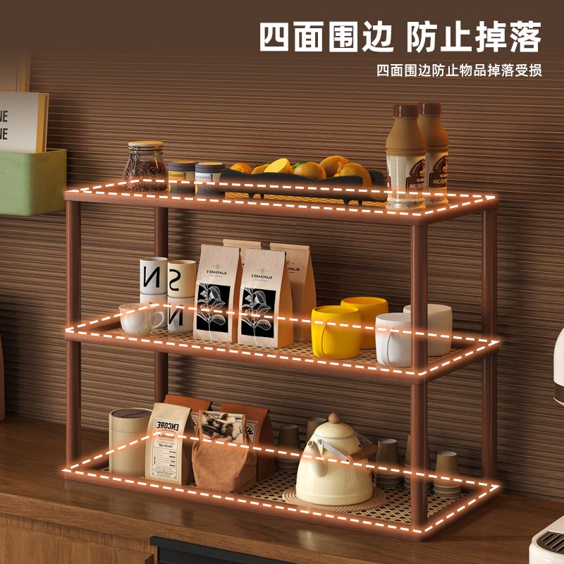 桌面博古架台式i茶桌茶具置物架小型茶叶柜茶杯茶壶收纳摆放展示