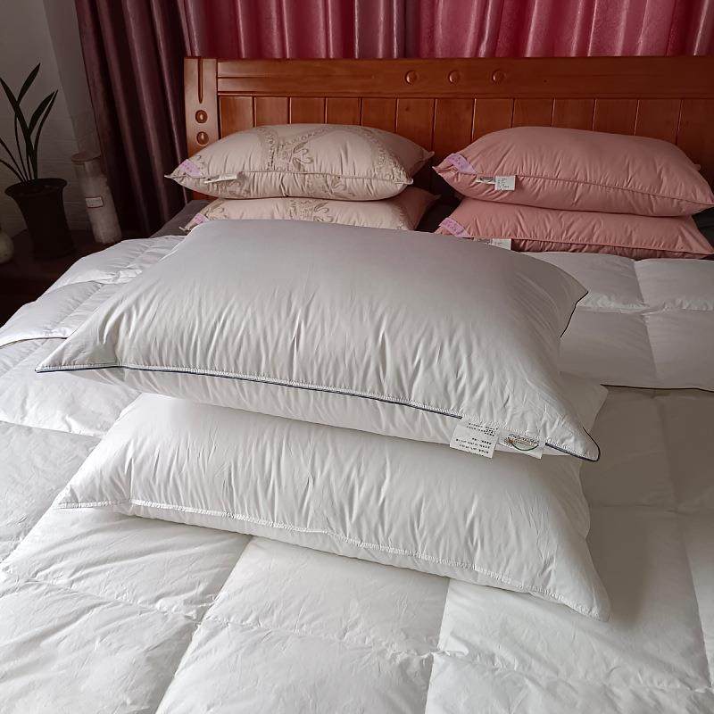 95直鹅绒护颈白软枕供MCS家用口酒店民宿单双人羽绒枕芯枕出头,床上用品,枕头/枕芯,淘宝优惠券,粉丝福利购,淘宝优惠卷