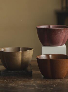 蛮己式花瓣茶洗瓷功夫茶具43375陶建水家用茶席废日缸诧寂风配件