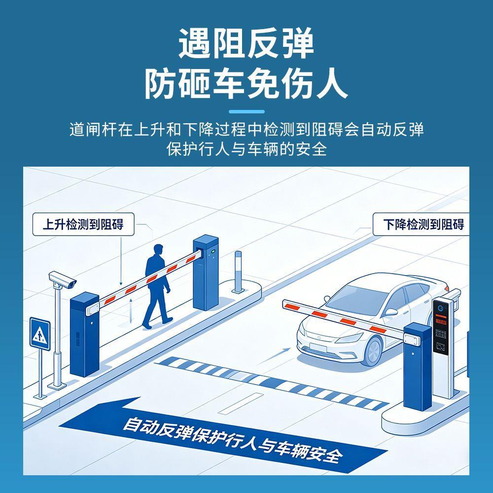 广告道闸栏杆一体机停车