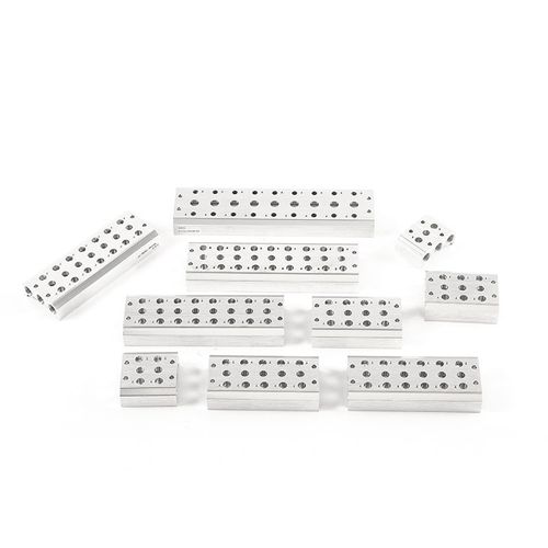 汇流板电磁阀底座4V210-08/110/310汇流排100M200M300M气动集成块