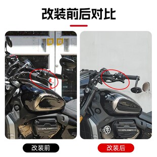 隆鑫无极CU250改装可调节牛角复古短款刹车拉杆离合手把总成配件