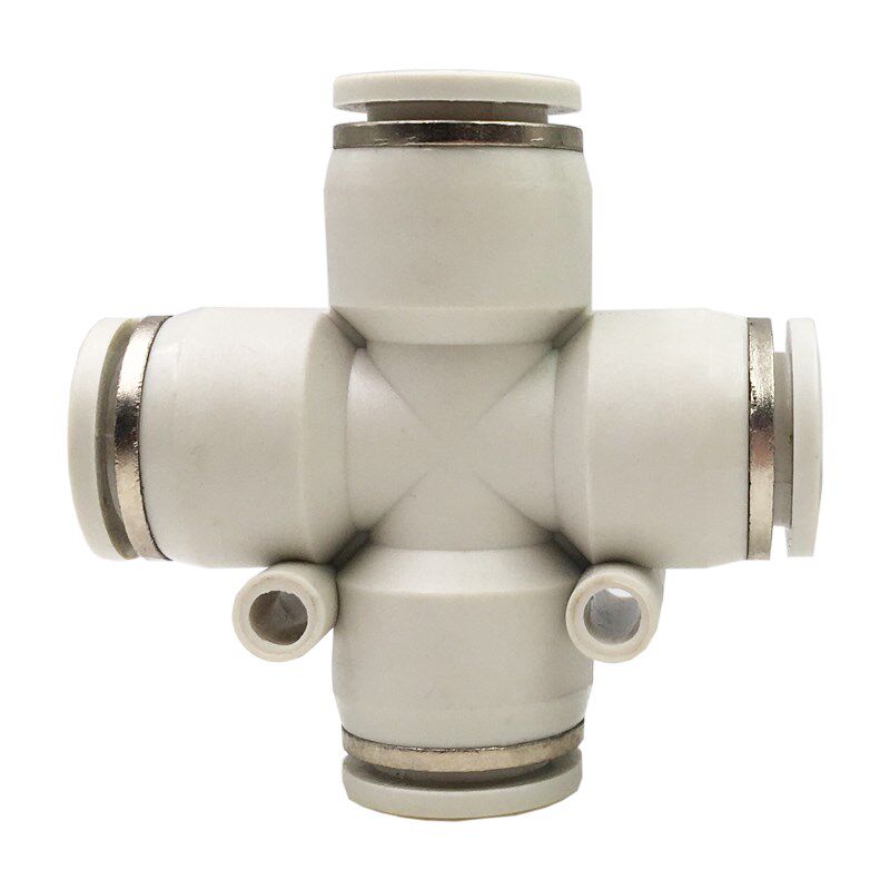 气动快速插十字四通PZA-8 6 4 10塑料快插五通气管接头PK-6 8 12