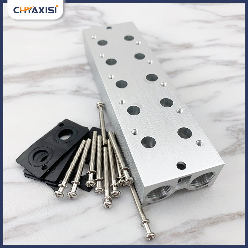 3V310电磁阀底座连接汇流排3V300M-2F4F7F3F6F8F9F10F5位汇流板