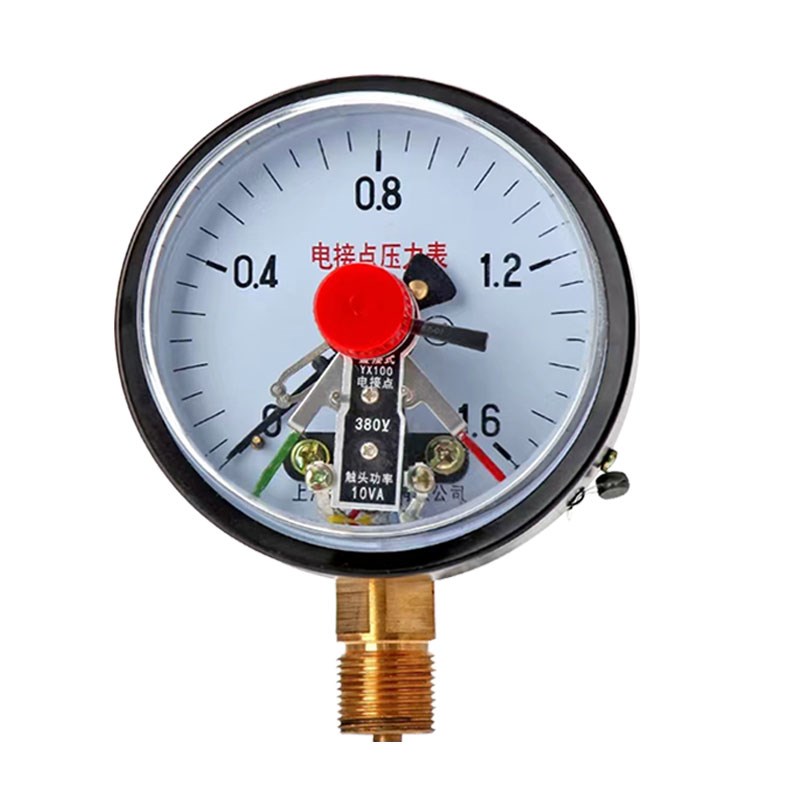 YX100电接点压力表220V/380V真空表水泵水压力控制器0.6 1 1.6mpa