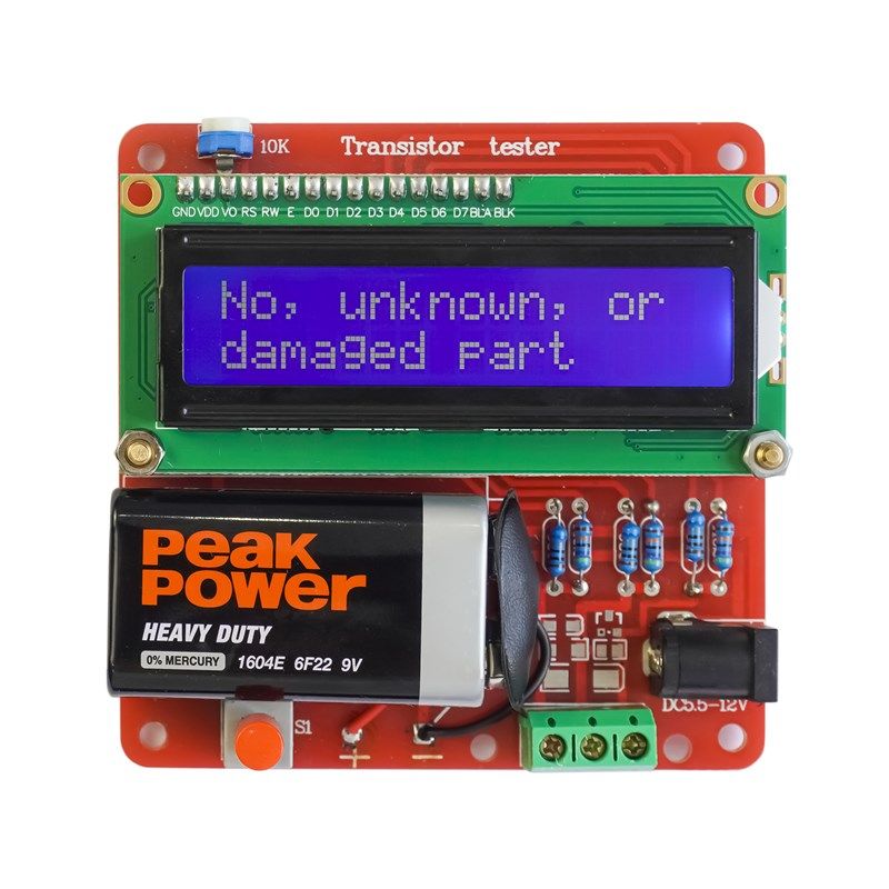 M8晶体管测试仪测电阻电容三极管电感ESR表电子DIY套件TJ-56-102