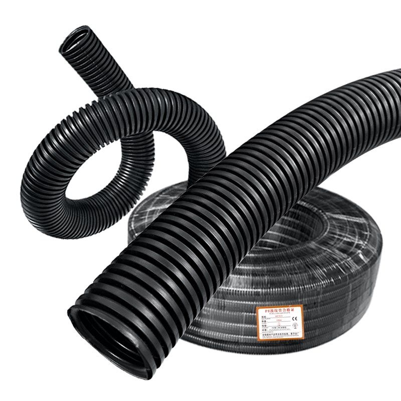 加厚PE波纹管塑料穿线软管开口黑色阻燃电缆保护螺纹浪管绝缘套管,纺织面料/辅料/配套,服装加工设备,淘宝优惠券,粉丝福利购,淘宝优惠卷