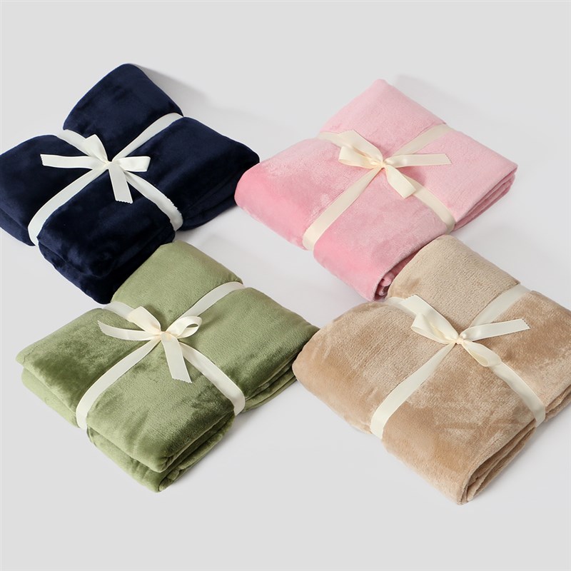 出口美国法兰绒航空礼品毛毯x春办公室珊瑚绒午睡小毯子披肩懒人