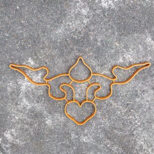 水磨石地面图案仿铜条塑料花仿铜花地板模型相框祥云角花一对