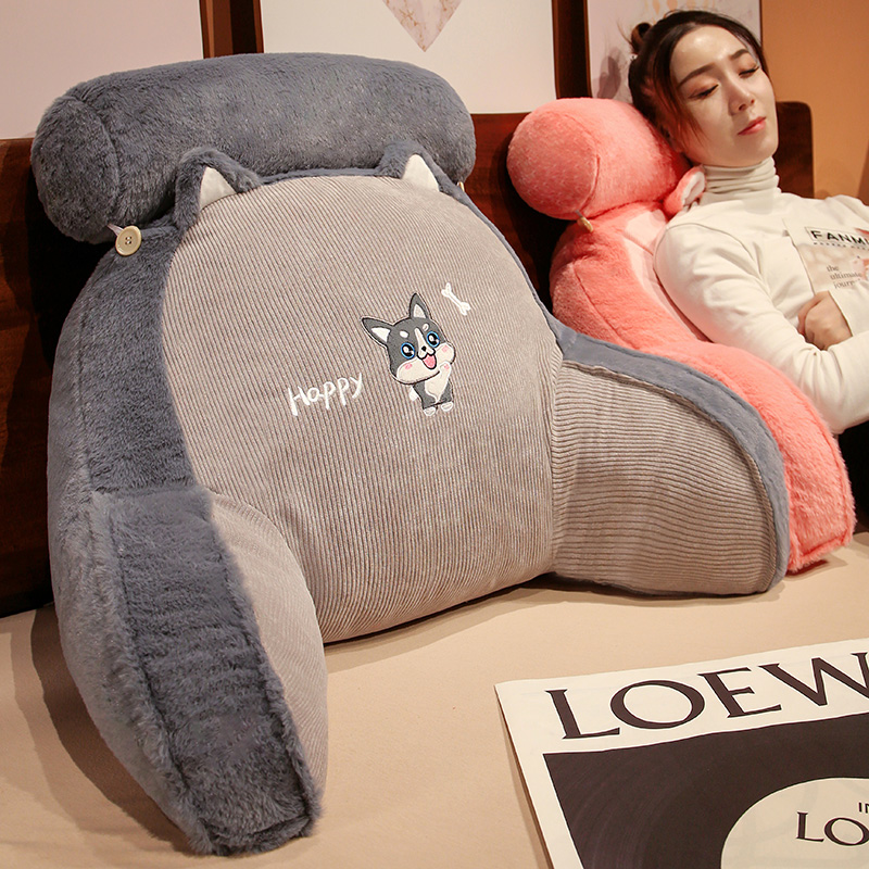 床头靠垫靠背床上靠枕宿舍看书玩手机榻榻米大Q靠背垫软包护腰部