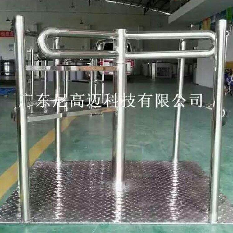 供应购物超市单向转闸 单项手动不锈钢旋转闸门 带底座免安装固定