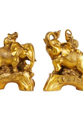 杨铜记 铜象 摆件福象摆件 家居店铺 铜大象 对象