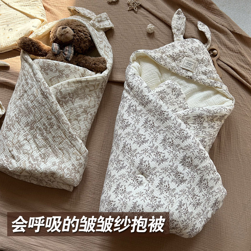 新生儿抱被纯棉纱布a类春夏薄款包被宝宝产房襁褓外出包裹小被子