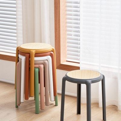 塑料凳子加厚家用北欧简约椅子客厅餐桌高板凳可叠放熟胶藤编登子,住宅家具,其它凳子,淘宝优惠券,粉丝福利购,淘宝优惠卷