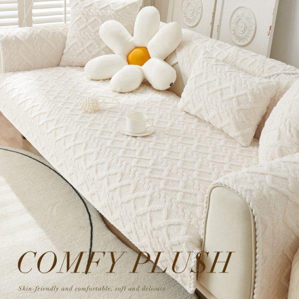 冬季毛绒沙发垫加厚防滑坐垫盖布简约现代白色皮沙发套罩盖巾冬款,居家布艺,沙发垫,淘宝优惠券,粉丝福利购,淘宝优惠卷