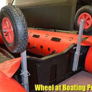 橡皮艇拖车简易小轮子拖车铝合金沙滩拖车 加厚加宽耐磨防腐蚀