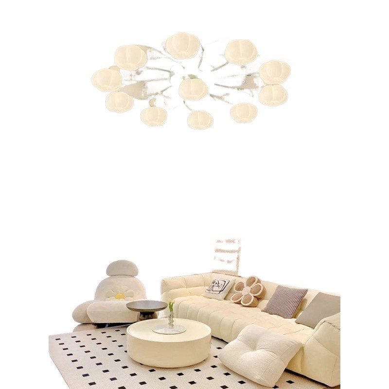 VXF奶油风客厅主灯家用大厅简约现B代棉花卧室灯2024新款大气吸顶