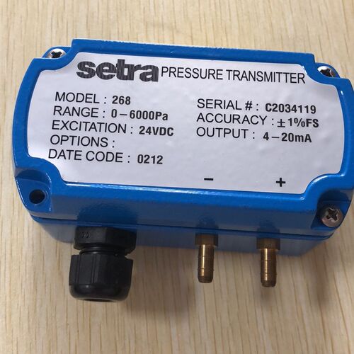 原装全新SETRA  MODEL: 268   0-6000PA西特压力变送器(0-6KPA)