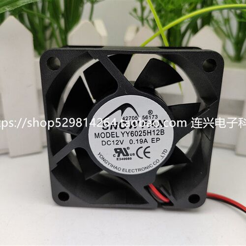 全新SNOWFAN YY6025H12B 6CM 12V 0.19A/0.25A/.038A/0.55A 风扇