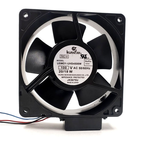 育良USMD1-UHS4506W 100V 12038 金属铁叶耐高温带传感器风机风扇