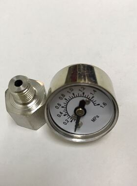 25mm 轴向分体式压力表 加外丝m6x1接头 压力1.6mpa Y-25-II 多图