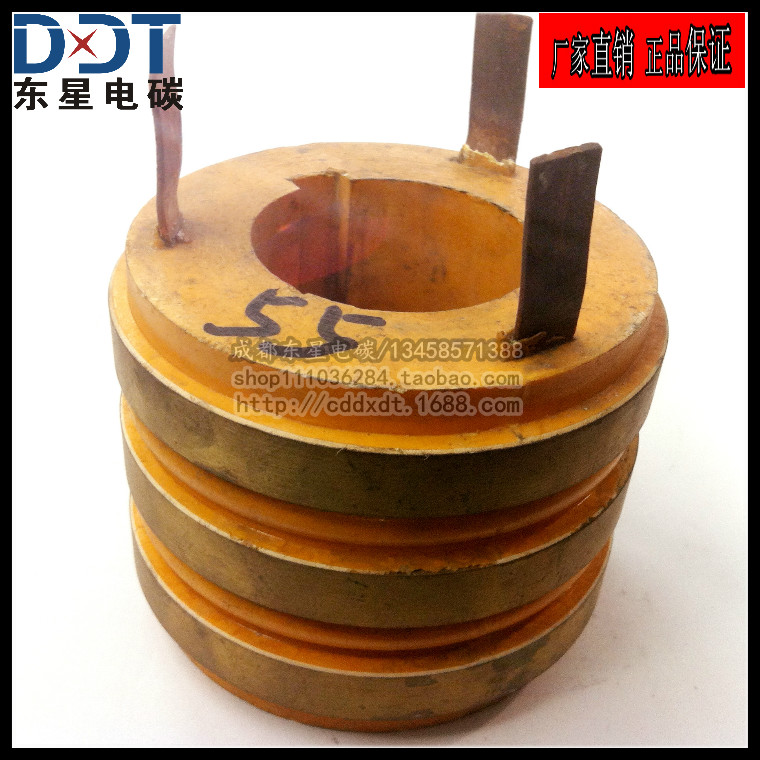 YR JZR电机滑环 导电滑环 碳刷架 碳刷电刷 集电环 三环55*110*84