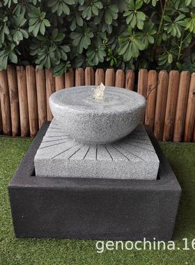 双色F132室内户外庭院流水仿石头简约风喷泉摆件-3