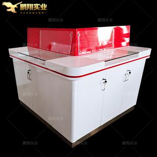 农商银行填单台 单面烤漆填表桌 大堂凭据示范柜台 银行填写柜台