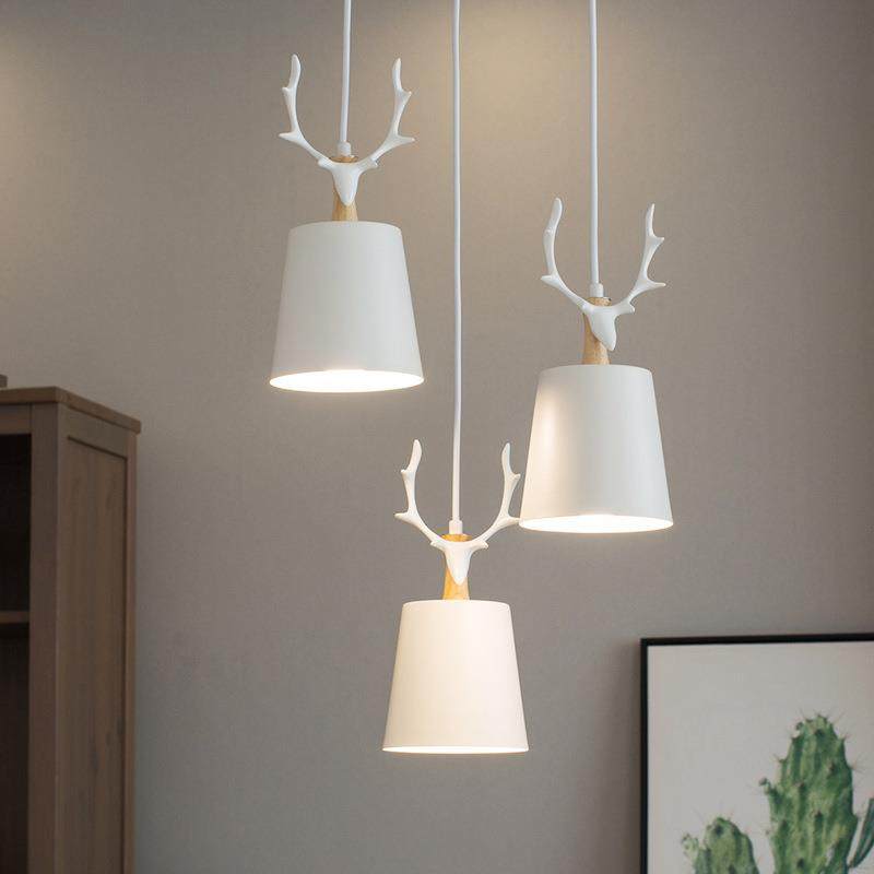 北欧餐厅吊灯三头简约现代饭厅灯具书房卧室咖啡厅创意个性鹿角灯,家装灯饰光源,智能吊灯,淘宝优惠券,粉丝福利购,淘宝优惠卷