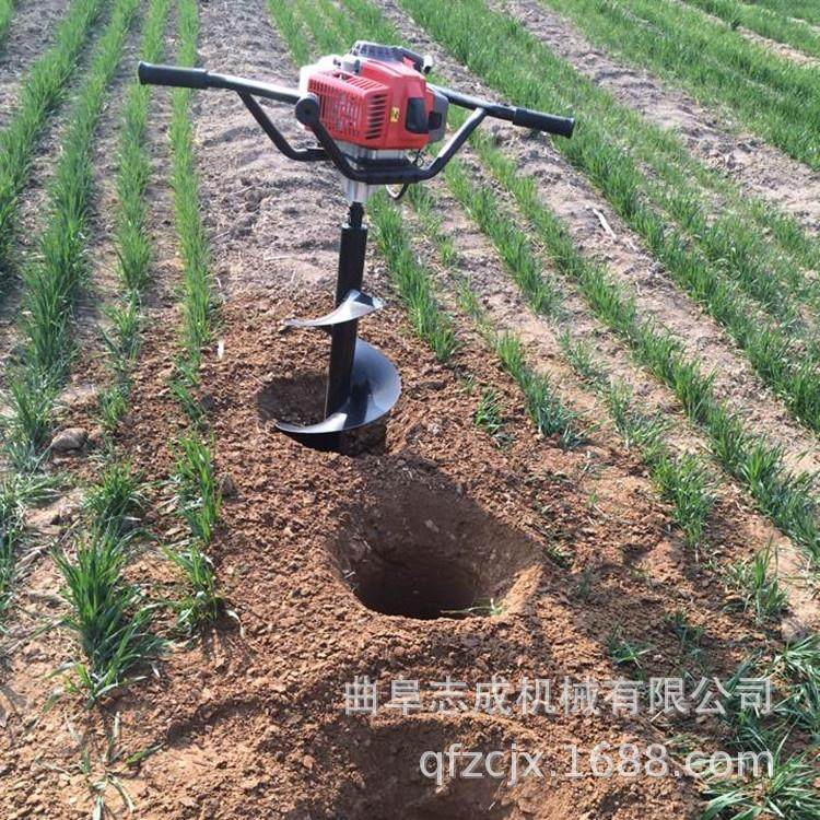 新型农用种树工具 便携式植树挖坑机 单人手持式螺旋地钻机