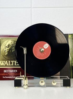 复古黑胶留声机模型 非真机 黑胶唱片摆件别墅客厅样板间古董摆件