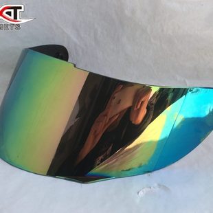 GXT全盔揭面盔358 镜片透明防雾黑色镀银色镀彩色 902头盔底座