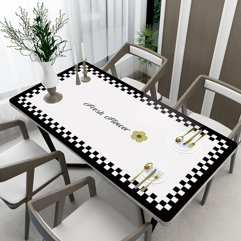 轻奢高级感茶几桌布防油r防水免洗防烫客厅电视柜桌垫餐桌布台面