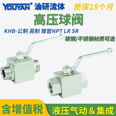 KHB-G3/8高压1/2球阀NPT3/4 G11/2 11/4 08 10 12 15 18 22SR35LR