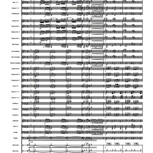 管乐总谱志愿军抗美援朝经典乐曲联奏4级交响管乐团总分谱+音频