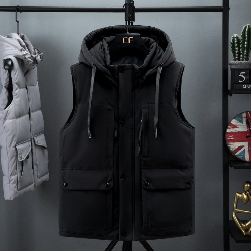 棉马甲男2023秋冬季新款大尺码可拆帽加肥加厚羽绒棉背心保暖男装,男装,常规马甲,淘宝优惠券,粉丝福利购,淘宝优惠卷