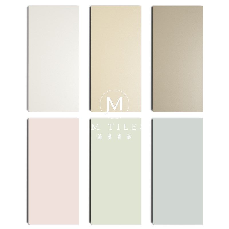 简漫多巴胺彩色系柔光砖粉色纯色地砖客厅阳台卫生间瓷砖600x1200