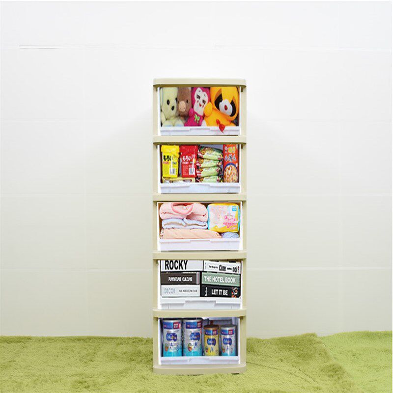 塑料多层带锁抽屉式杂物整理储物收纳柜组装组合家居五斗柜子箱