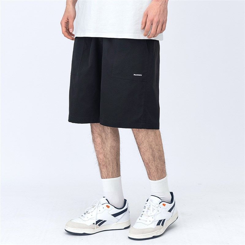 男裤 夏季新款日系休闲纯色复古口袋短裤 中性宽松百搭工装五分裤,男装,短裤,淘宝优惠券,粉丝福利购,淘宝优惠卷