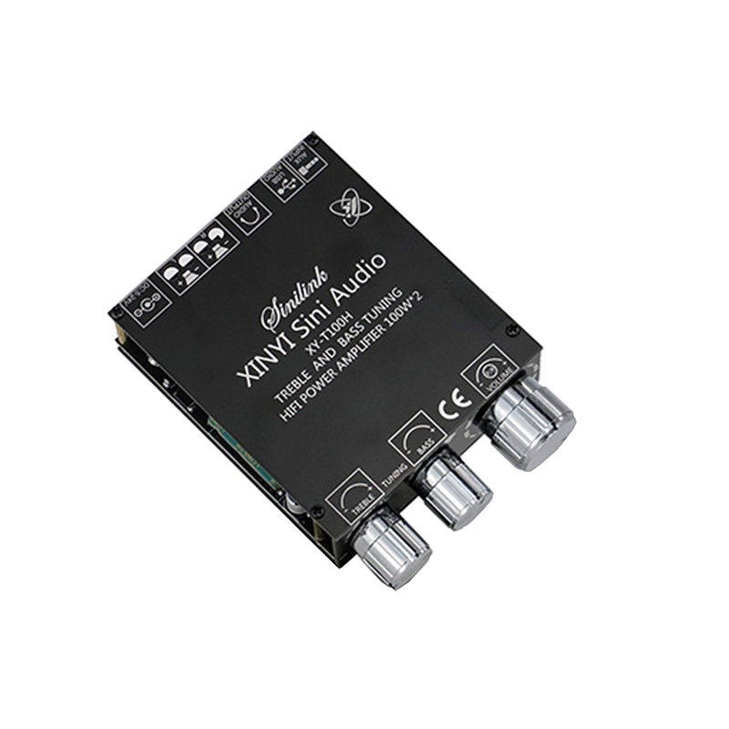 T100H 蓝牙5.0数字功放模块带前级E高低音调节立体声功放板100WX2
