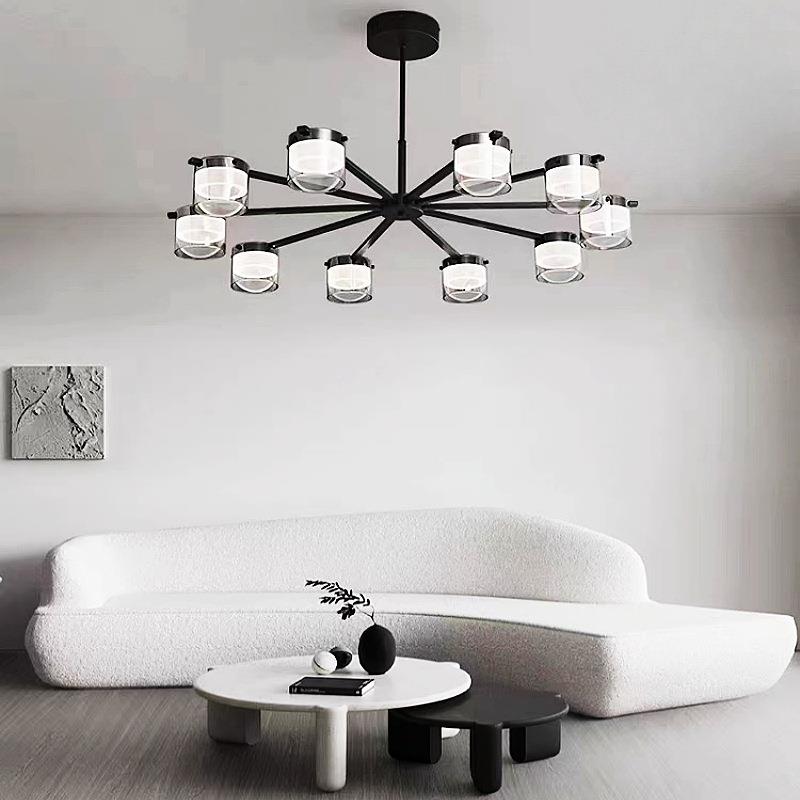 意式150灯极简客厅吊现代简约厅大设主灯全铜玻璃计感餐厅卧室吊