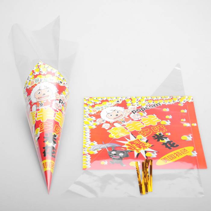 爆米花包装袋爆米花三角包装袋小包装发喜洋洋三角袋外塑料袋现货